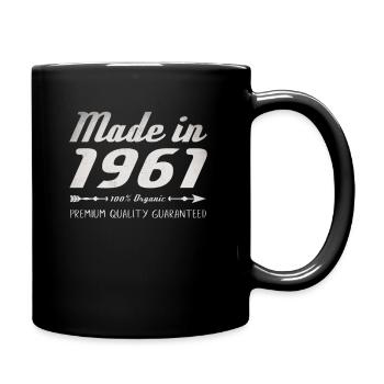 Made In 1961 Birthday Gift 61 Years Retro - Full Colour Mug - black - Right