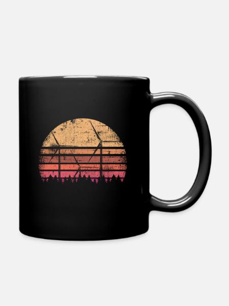 Windrad vintage Umweltschutz Windenergie - Tasse einfarbig - Schwarz