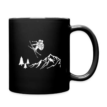 Skiing In The Alps - Mug uni - noir - Droite