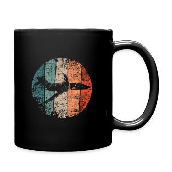 Pilot Flugzeug vintage - Tasse einfarbig - Schwarz - Rechts