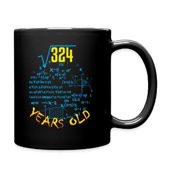 18 ans - Mug uni - noir - Droite
