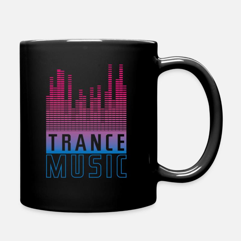Synthesizer design for trance music fans - Full Colour Mug - black