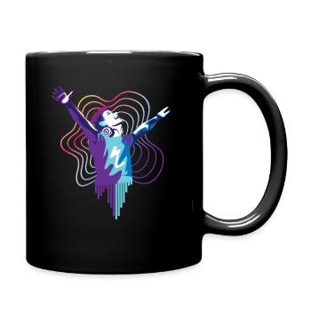 Trance DJ Man Design für Trance-Musik-Fans - Tasse einfarbig - Schwarz - Rechts
