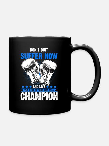 Boxer sieger - Tasse einfarbig - Schwarz
