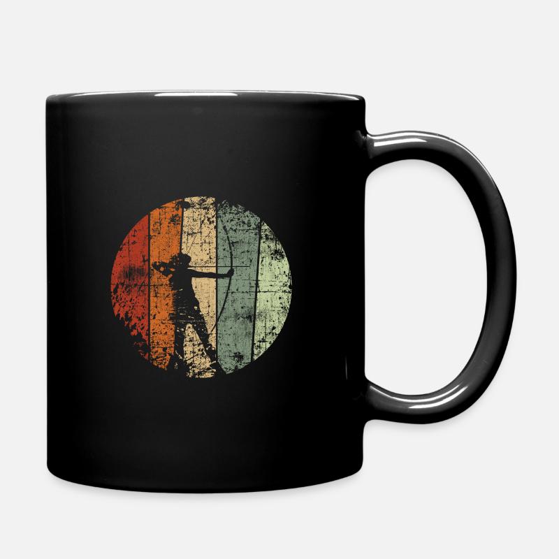 Bogenschießen vintage - Tasse einfarbig - Schwarz
