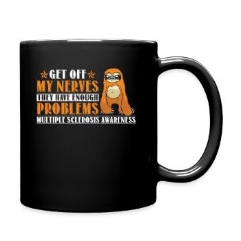 Enough Problems Multiple Sclerosis Awareness Sloth - Full Colour Mug - black - Right
