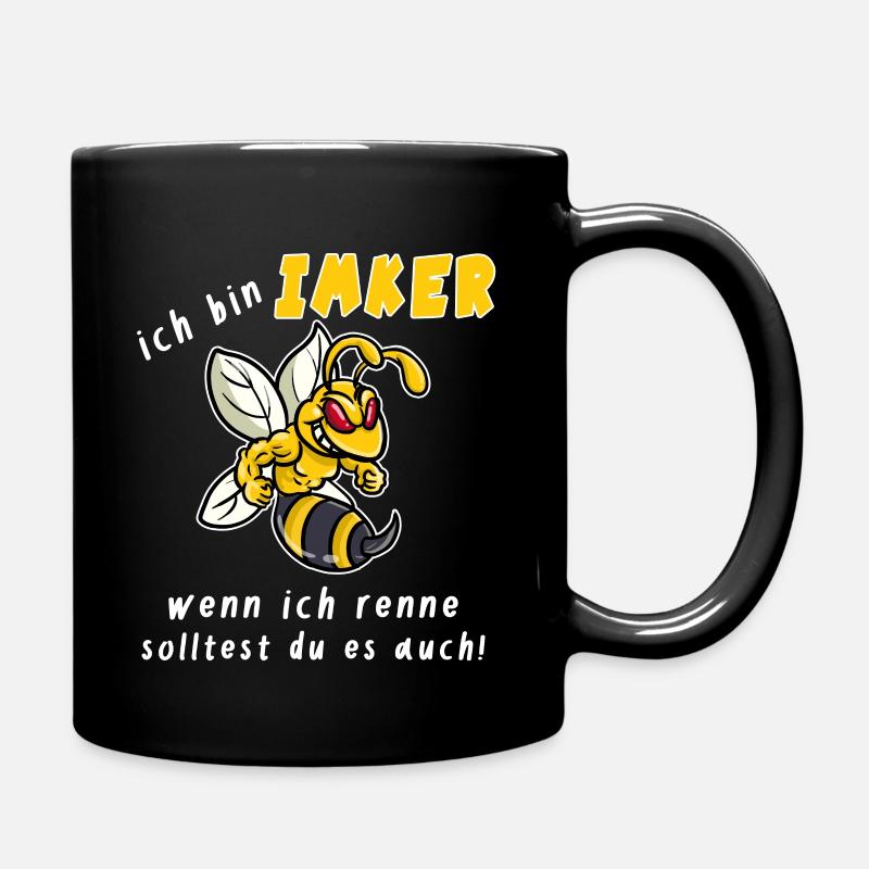 Imker wenn ich renne - Tasse einfarbig - Schwarz
