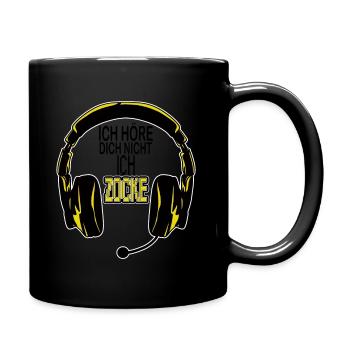 Ich höre dich nicht ich zocke für Gamer Zocker - Tasse einfarbig - Schwarz - Rechts