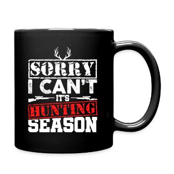 Forester Wild Antlers Deer Hunting Gift - Full Colour Mug - black - Right