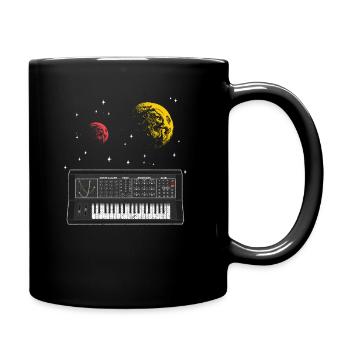 Synthesizer Space Synths Analog Modular Retro Gift - Full Colour Mug - black - Right