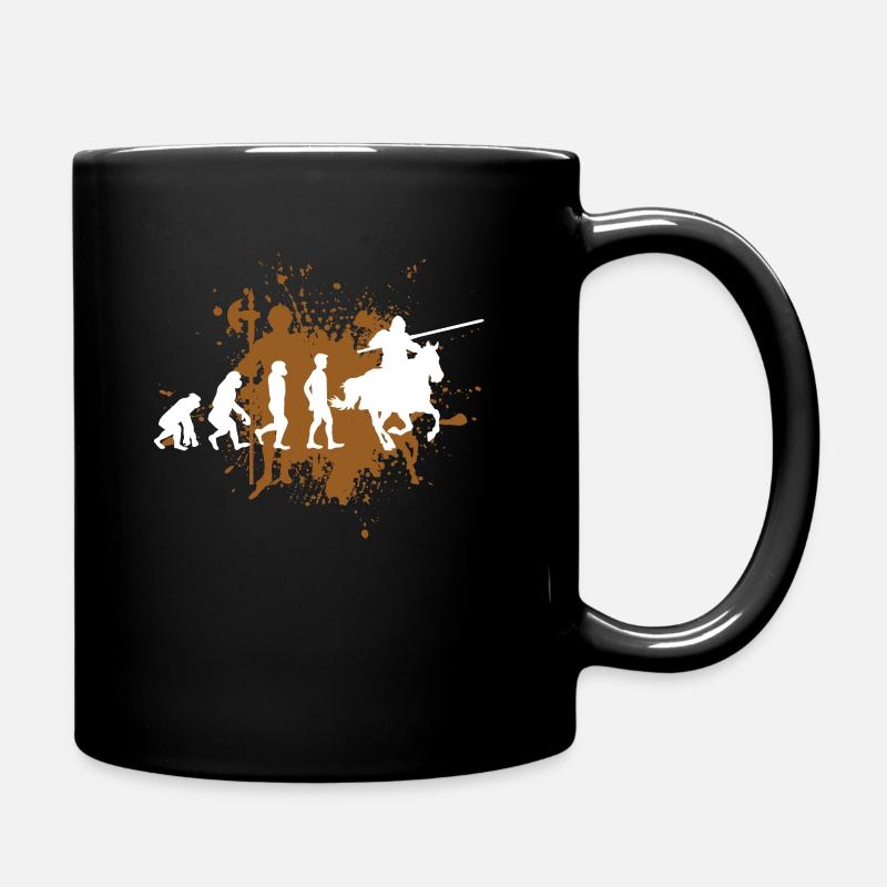 Ritter Reiter Lanze Pferd - Tasse einfarbig - Schwarz