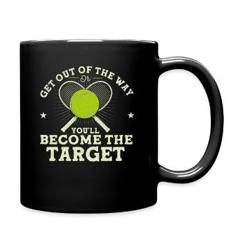 Cadeau de tennis net joueur de tennis - Mug uni - noir - Droite