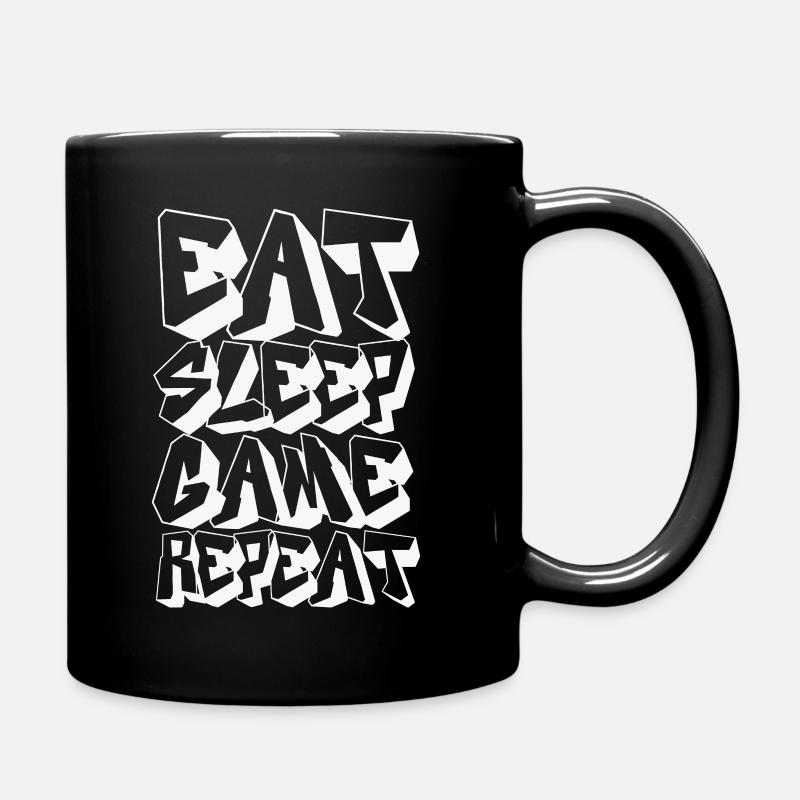 Eat Sleep Game Répéter - Mug uni - noir