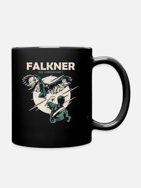 Falkner aus Leidenschaft - Tasse einfarbig - Schwarz
