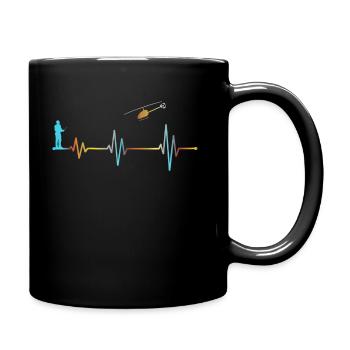 Heartbeat Heart Beat RC Helicopter Model Heli - Full Colour Mug - black - Right