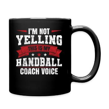 Handball Trainer - Tasse einfarbig - Schwarz - Rechts