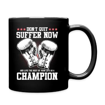 Boxing boxing gloves - Full Colour Mug - black - Right