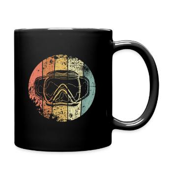 Diver vintage diving goggles diving - Full Colour Mug - black - Right