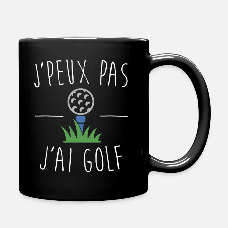 J'peux pas j'ai golf - Mug uni - noir