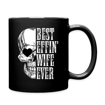 Meilleure femme effin 'jamais Skull Lady - Mug uni - noir - Droite