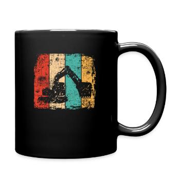 Bagger vintage - Tasse einfarbig - Schwarz - Rechts