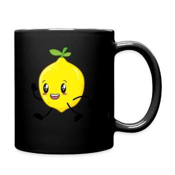 lemon - Full Colour Mug - black - Right