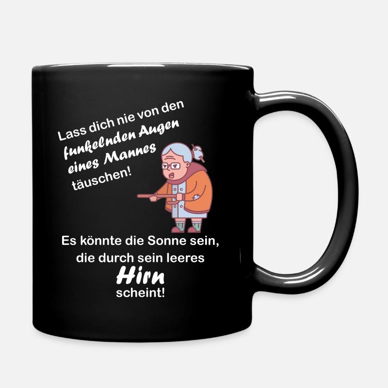 Anti Männer leeres Hirn lustig spruch - Tasse einfarbig - Schwarz