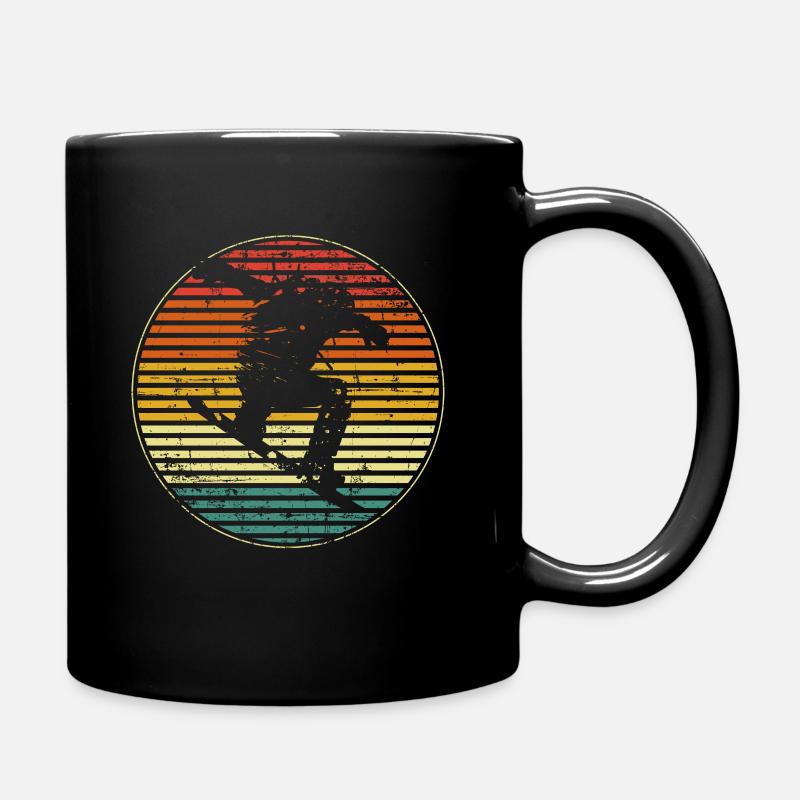 Snowboard vintage Snowboarder - Tasse einfarbig - Schwarz