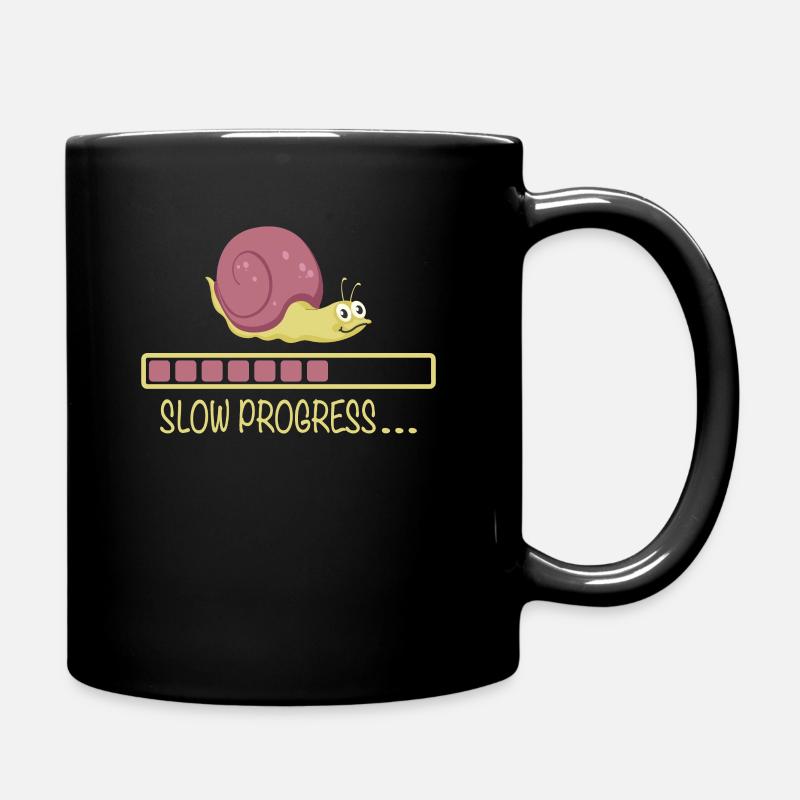 Slow Progress Loading Schnecke Büro Bürohumor - Tasse einfarbig - Schwarz