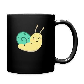 Süße Schnecke Mädchen Baby Schnecken Geschenk - Tasse einfarbig - Schwarz - Rechts