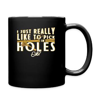 Schloss Schlosser Schlosserei Geschenk - Tasse einfarbig - Schwarz - Rechts