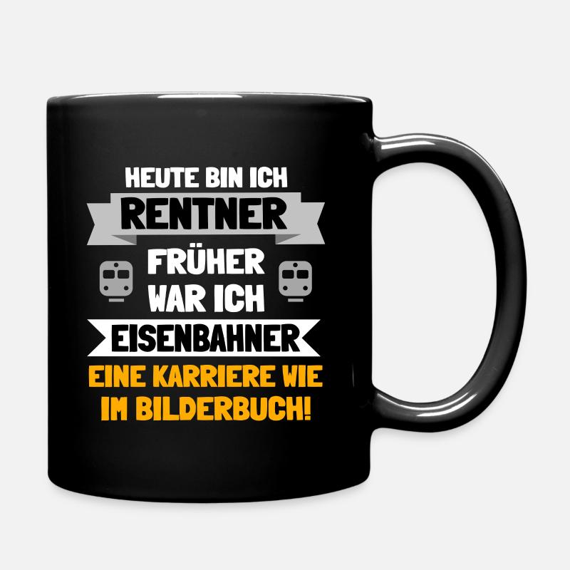 Eisenbahner Lokomotive Modellbau - Tasse einfarbig - Schwarz
