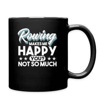 Ruderer Rudersport Rudern Geschenk - Tasse einfarbig - Schwarz - Rechts