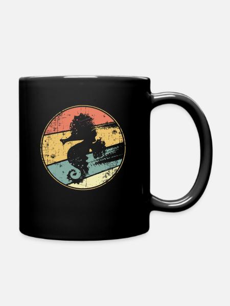 Seepferdchen vintage - Tasse einfarbig - Schwarz