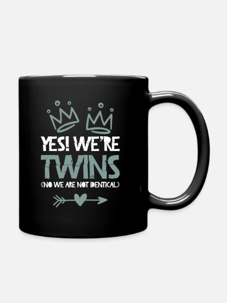 zwillinge twins krone - Tasse einfarbig - Schwarz