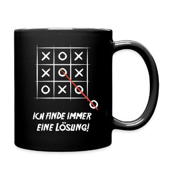 Lösung - Tasse einfarbig - Schwarz - Rechts