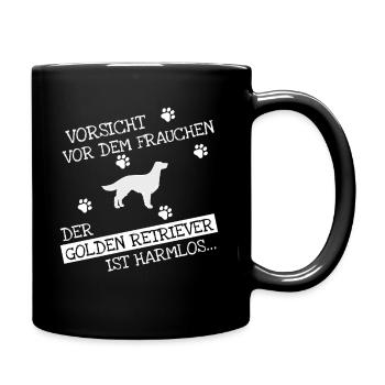 Golden Retriever - Tasse einfarbig - Schwarz - Rechts