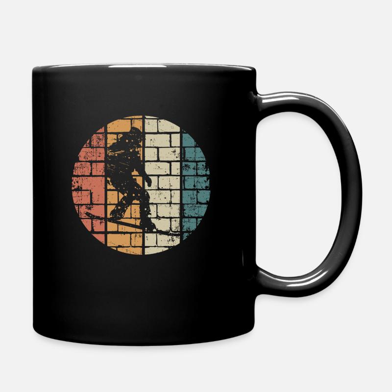 Snowboard vintage Snowboarder - Tasse einfarbig - Schwarz