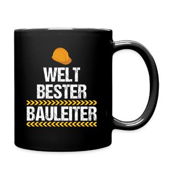 Welt Bester Bauleiter - Tasse einfarbig - Schwarz - Rechts
