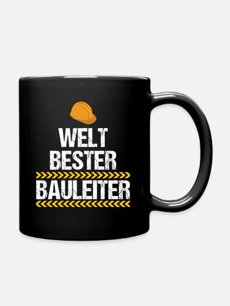 Welt Bester Bauleiter - Tasse einfarbig - Schwarz