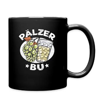 Pälzer Bu Lustig Pfälzer Geschenk Wein Schorle - Tasse einfarbig - Schwarz - Rechts