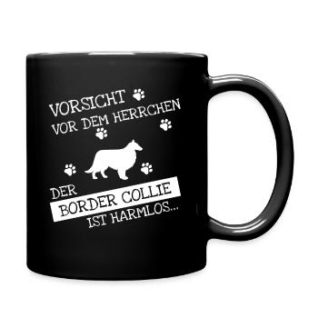 Border Collie - Tasse einfarbig - Schwarz - Rechts