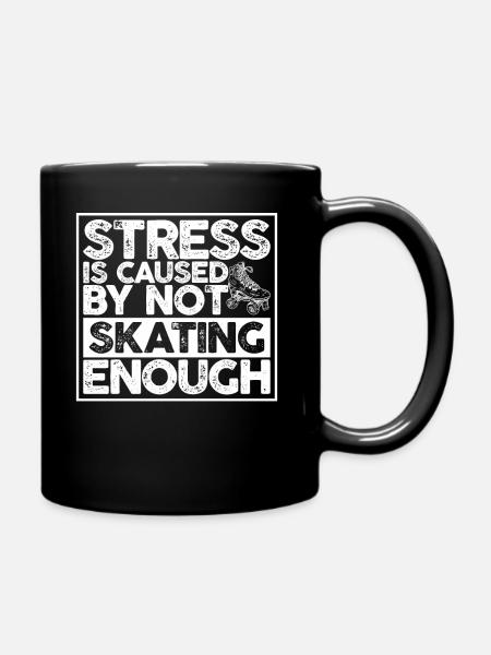Rollschuhe Fahren Rollschuhfahrer Rollschuh - Tasse einfarbig - Schwarz