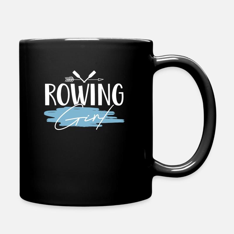 Rudern Ruderer Mädchen - Tasse einfarbig - Schwarz