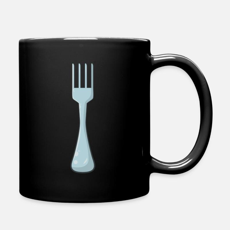 Fork - Full Colour Mug - black