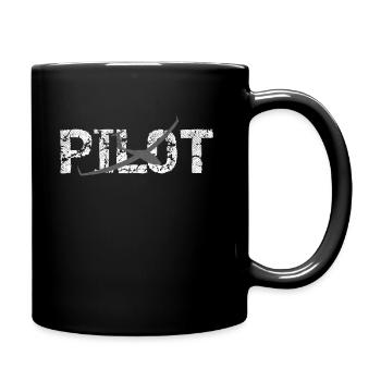 RC Segelflugzeug PILOT Ferngesteuert Modellbau - Tasse einfarbig - Schwarz - Rechts