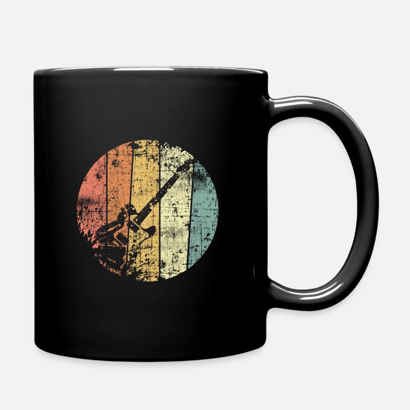 E-Gitarre Gitarrist vintage - Tasse einfarbig - Schwarz