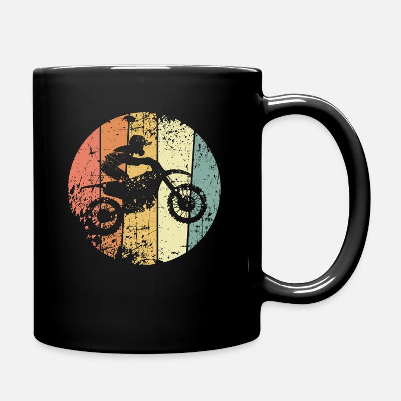 Motocross vintage Motorrad - Tasse einfarbig - Schwarz