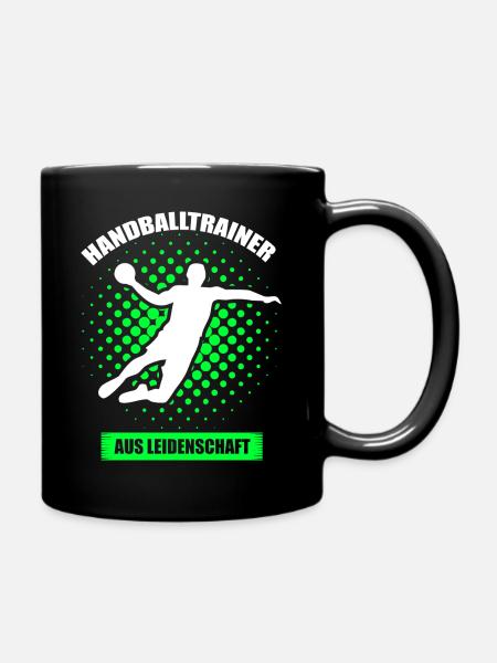 Handballtrainer aus Leidenschaft - Tasse einfarbig - Schwarz