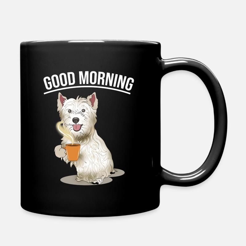 West Highland White Terrier Geschenk - Tasse einfarbig - Schwarz